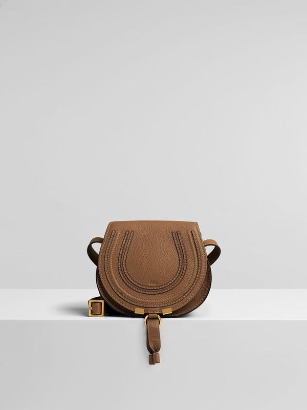 Mini Bolsos Mujer Chloé Marcie Marrones Suede KLOD64137